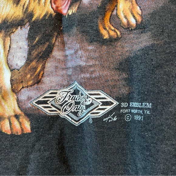 Vintage 1991 “ Leaders of The Pack” Truckers Only 3D Emblem Single Stitch Shirt - Picture 3 of 8